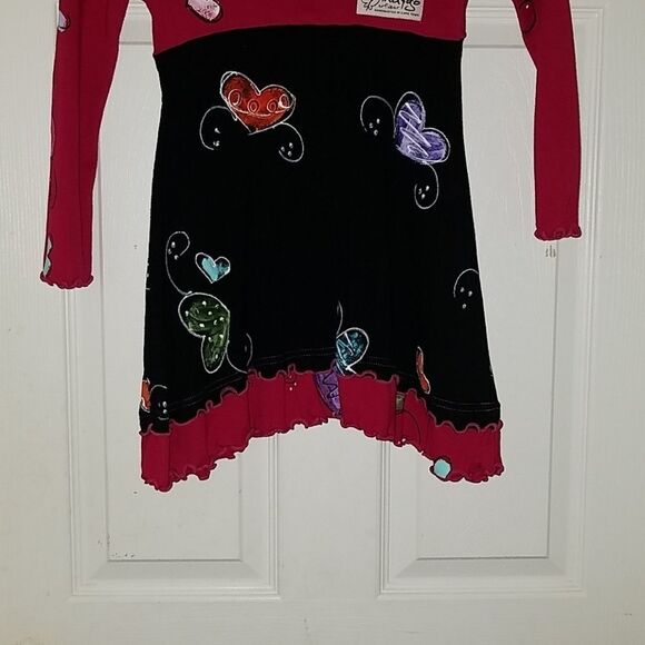 Indigo Artwear Handpainted heart Dress Sz 6 NWOT - Picture 5 of 8